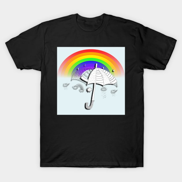 Rainbow & Hope, Cute Happy Inspirational Design Mother's Day Gifts T-Shirt by tamdevo1